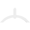 Ekena Millwork Archdale Architectural Grade PVC Gable Bracket, 48"W x 24"H x 4"D x 4"F, 12/12 Pitch GBP048X24X0404ARC00 - alternate 3